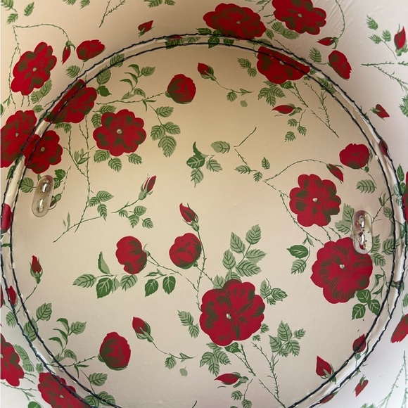 Vtg 1940’s Round Travel 13" Croc Hat Box Suitcase Hard Black Case Top Handle - Picture 4 of 5